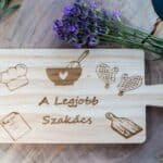 Egyedi gravírozott vágódeszka – saját szöveggel