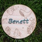 Fa névtábla – Tengeri motívumokkal