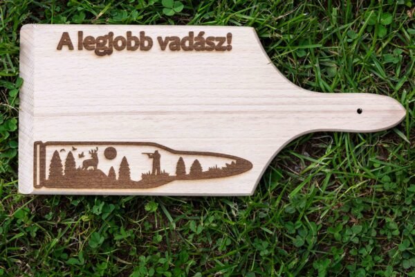 A Legjobb vadásznak- Fa gravírozott vágódeszka