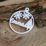 Exkluzív 3D Nyomtatású Karácsonyfadísz Karácsonyfás- Egyedi felirattal