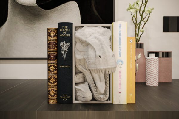 Jurassic Park inspirálta lenyűgöző könyvtámasz- Booknook