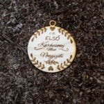 Első karácsony, mint Nagyszülő karácsonyfadísz – lézervágott és gravírozott