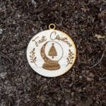 Első karácsonyom karácsonyfadísz Hógömbös– lézervágott és gravírozott