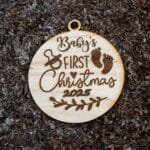 Első karácsonyom karácsonyfadísz Cumis– lézervágott és gravírozott