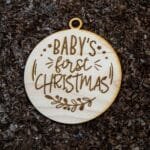 Első karácsonyom karácsonyfadísz – lézervágott és gravírozott