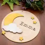 Holdas-Csillagos Névre Szóló Baba/Gyerek szobadekoráció