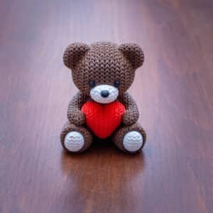 Maci piros szívvel - ajándék minden alkalomra